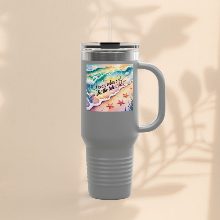 Ocean Vibes Insulated Travel Mug, 40oz