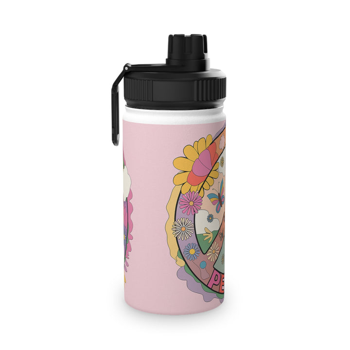 Stainless Steel Water Bottle, Sports Lid - Sign of Peace Coming