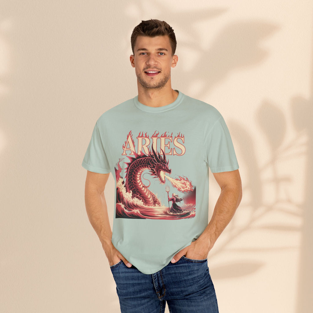 Aries Graphic T-Shirt: Unisex Astrology Tee, Zodiac Shirt for Birthdays & Everyday Wear, Perfect Gift for Aries Friends