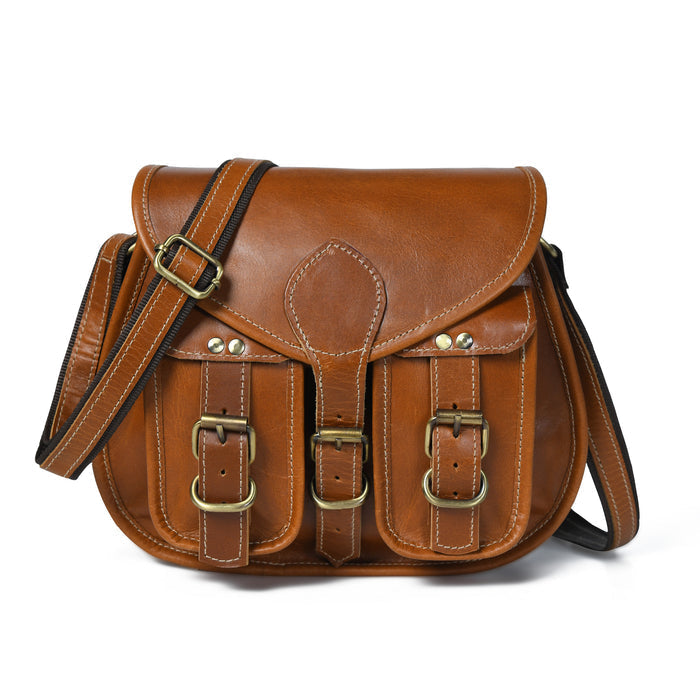 2-Pocket Leather Sling Bag for Women | Everyday Style