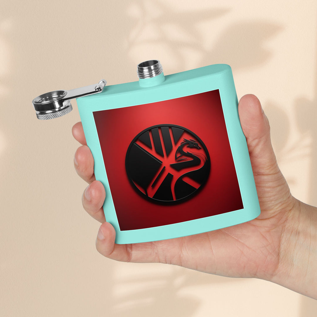 Cool Dragon Design Stainless Steel Flask - 6oz Drinkware for Adventurers