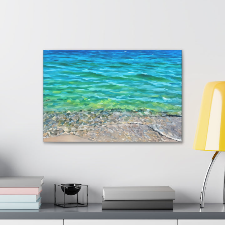 Coastal Serenity Seascape Canvas Art Print