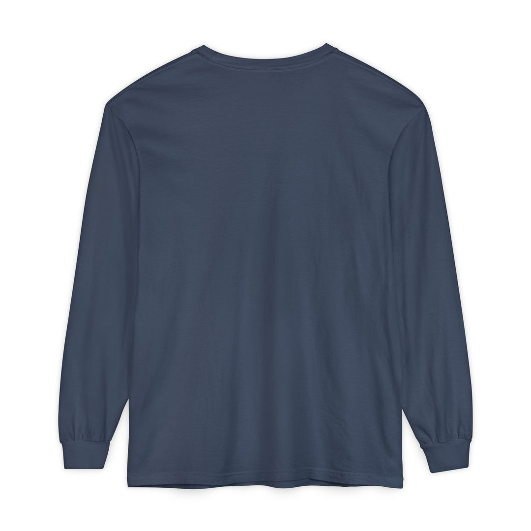Unisex Garment-dyed Long Sleeve T-Shirt - Eating Christmas Cookies For Two