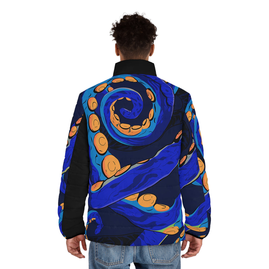 Men's Puffer Jacket - Octopus Delight