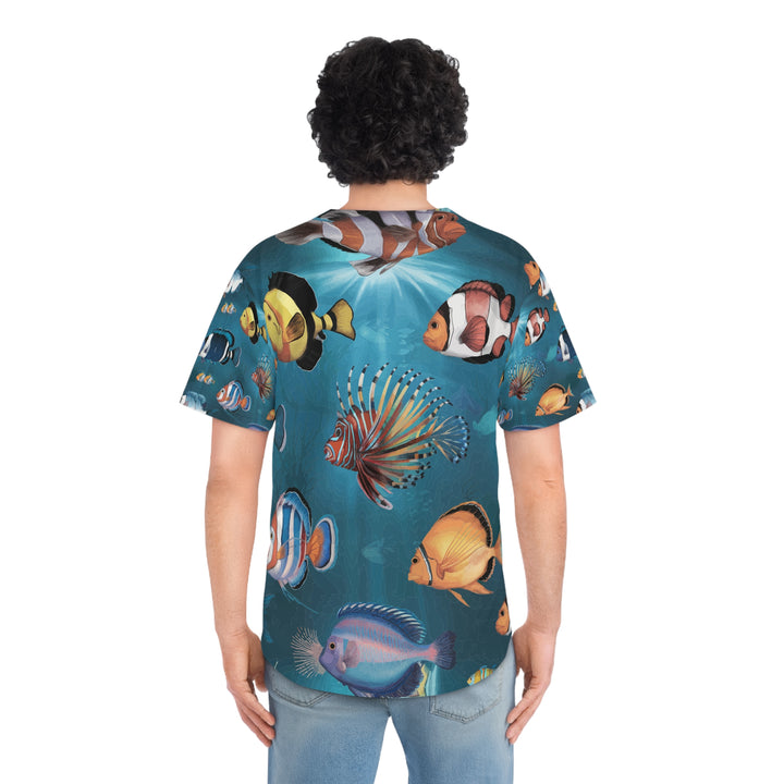 Men's Baseball Jersey (AOP) - A Little Fishy