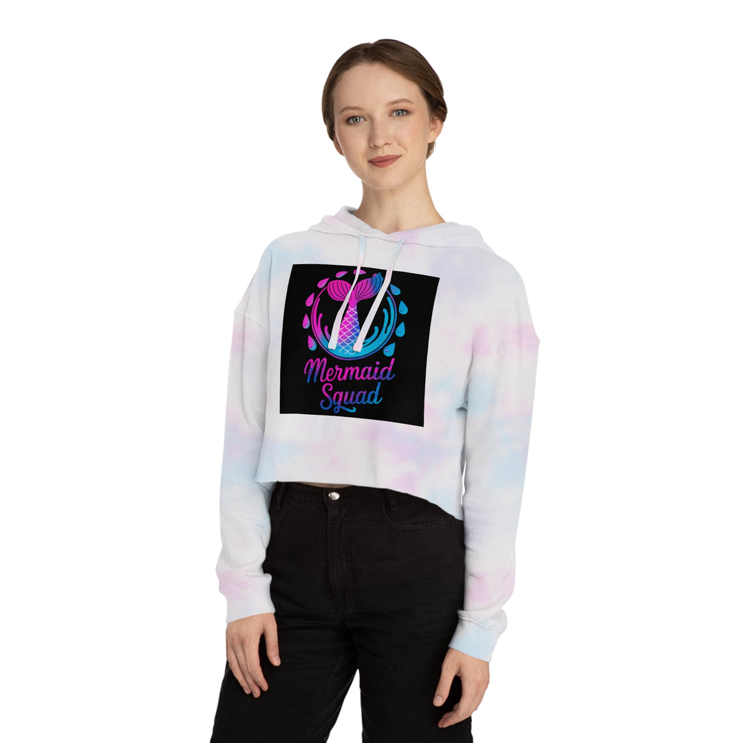 Women’s Cropped Hooded Sweatshirt - Mermaid Squad