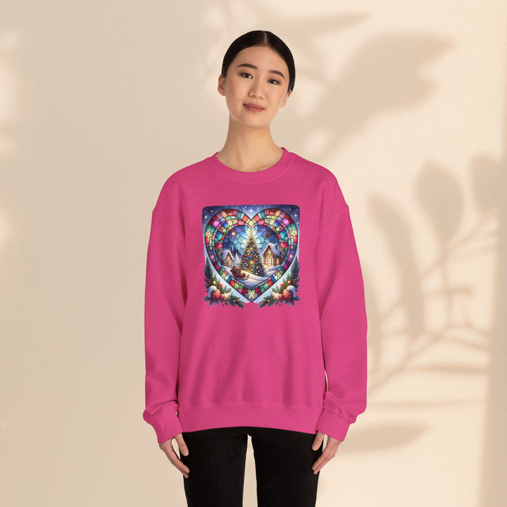 Unisex Heavy Blend™ Crewneck Sweatshirt - Christmas Tree Heart