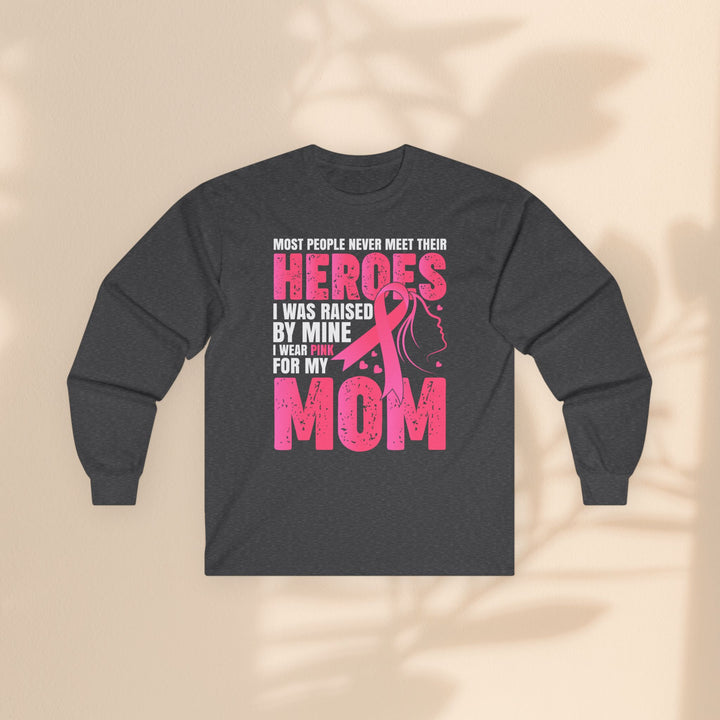 Hero Mom Cancer Survivor Long Sleeve Tee