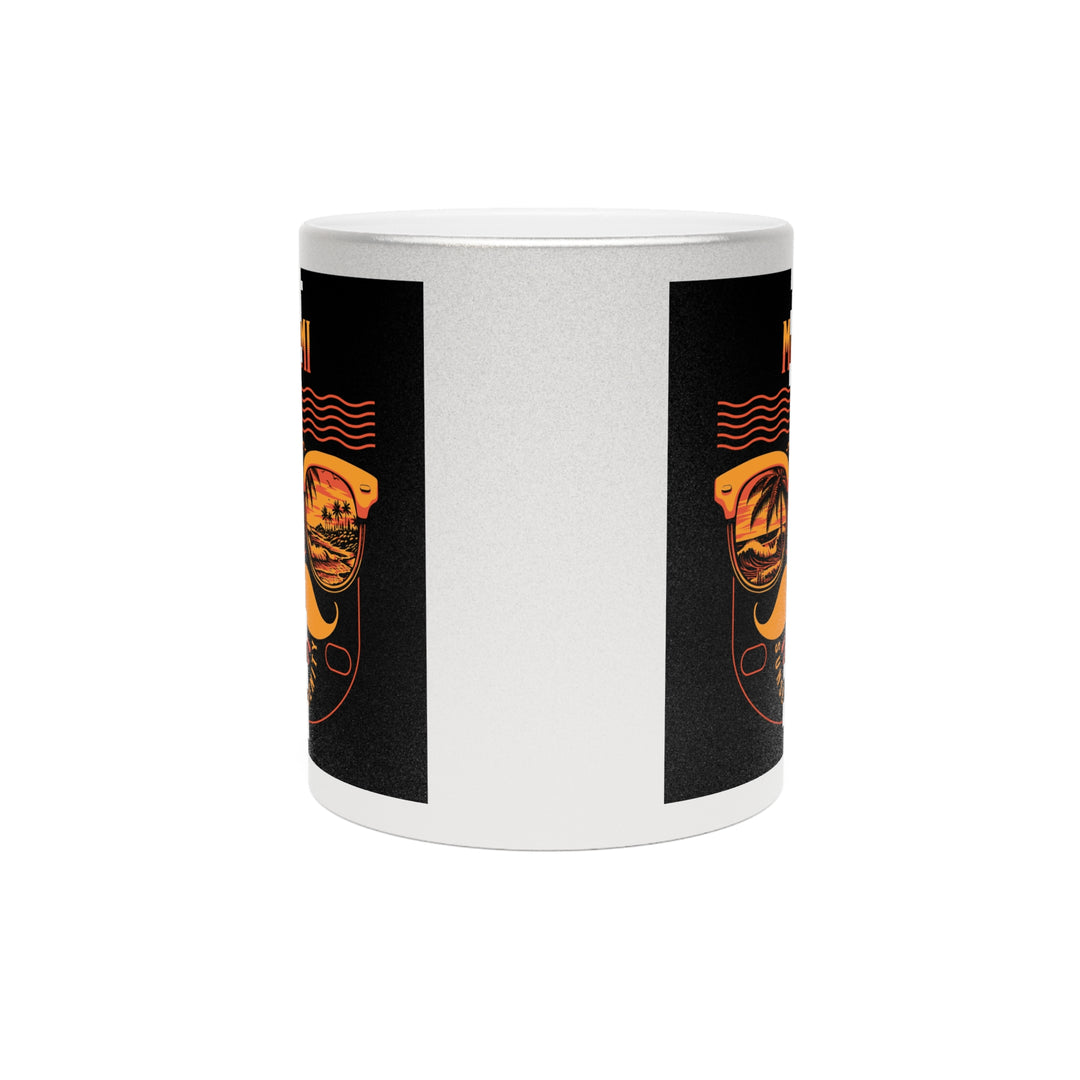 Metallic Mug (Silver\Gold) - Miami Sunset