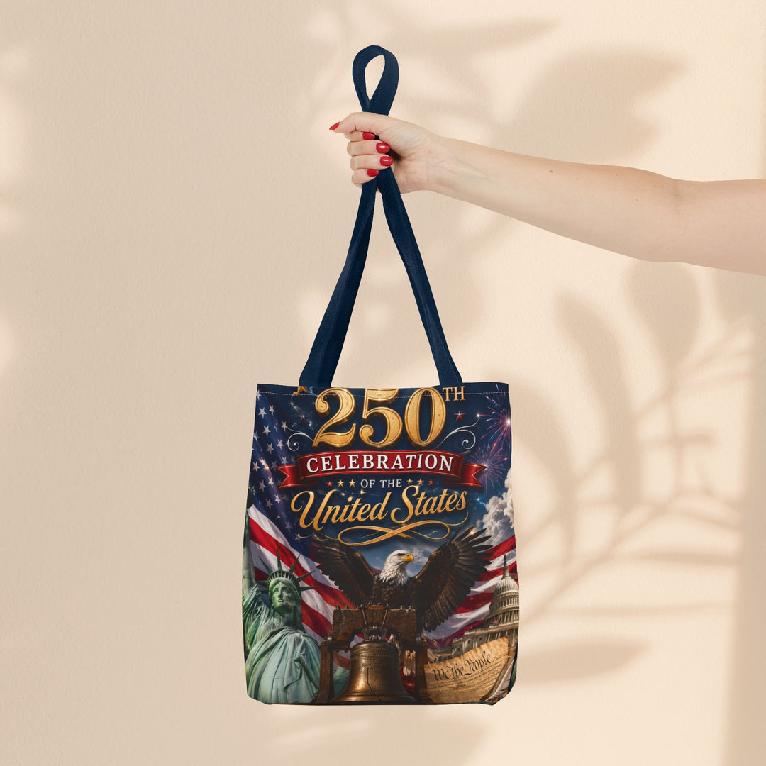 Patriotic American Flag & Eagle Tote Bag — 250th United States Celebration
