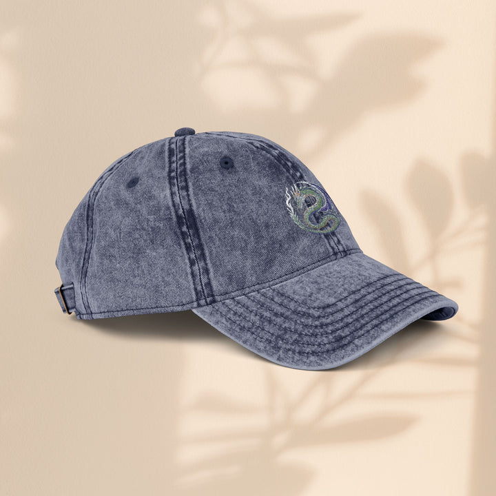 Vintage Embroidered Dragon Cap, Retro Baseball Hat, Gift for Her, Boho Accessories, Festival Wear, Casual Outfit