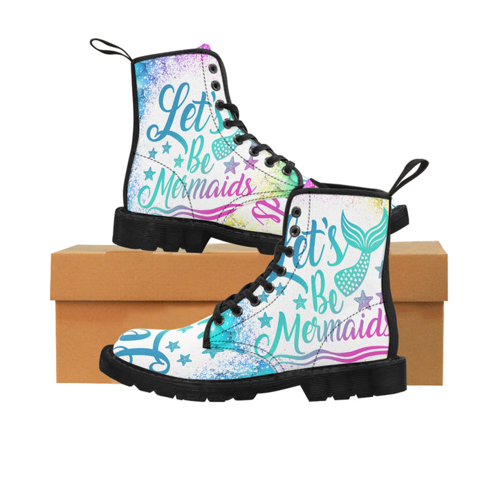 Women's Canvas Boots - Let's Be Mermaids