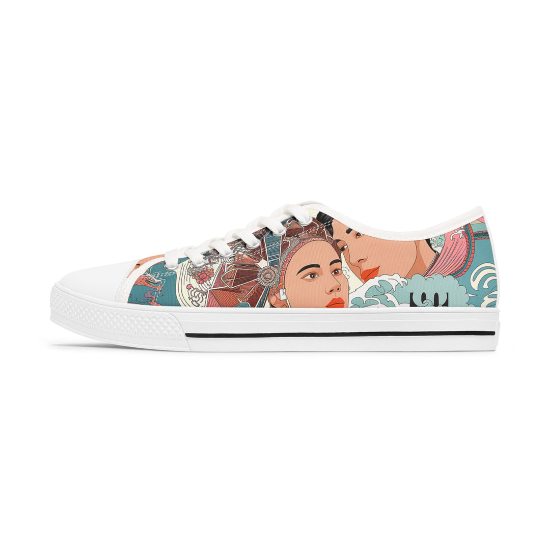 Women's Low Top Sneakers - Sweet Aztec Dreams