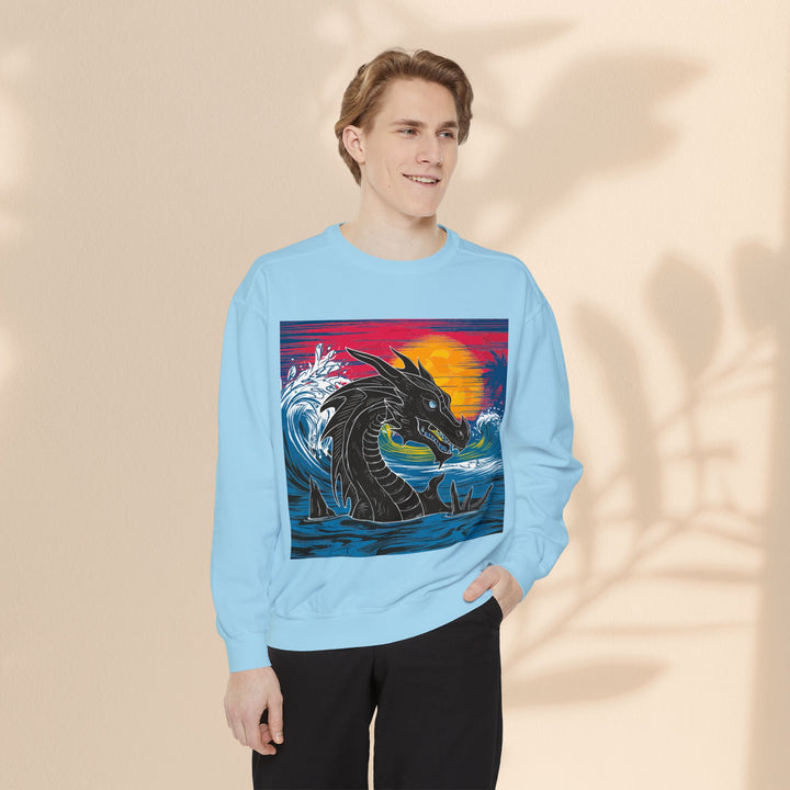 Unisex Garment-Dyed Sweatshirt - Conquering Dragon