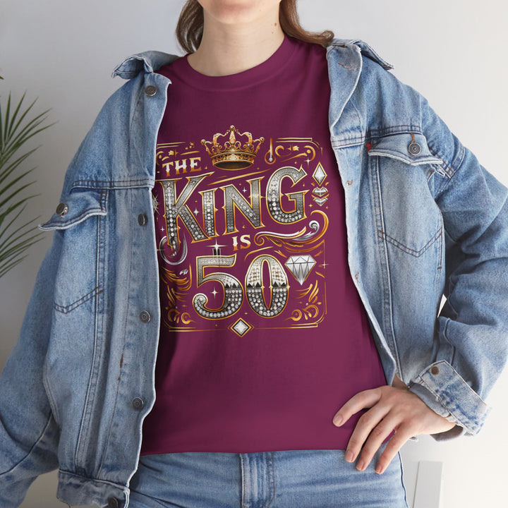 Royal 50th Birthday Tee, Vintage King Shirt, Men’s Birthday Gift, Celebrate 50 Years, Custom Graphic T-Shirt, Fun Party Top