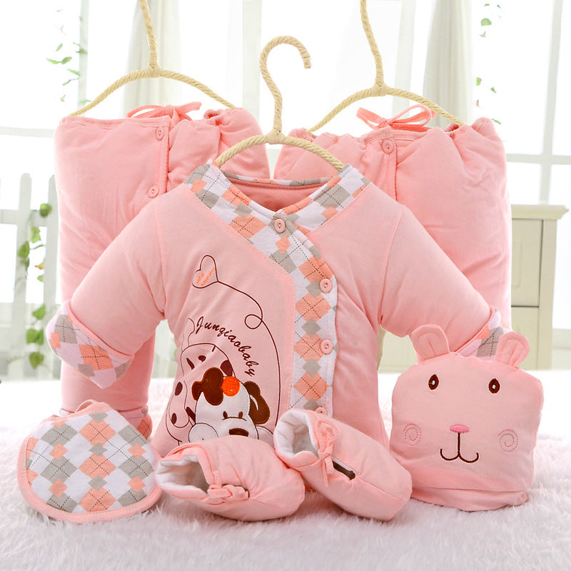 Newborn Baby Cotton Essentials 6-Piece Gift Set