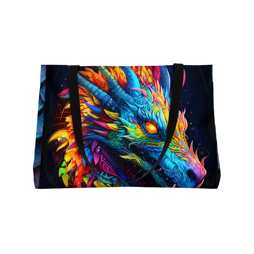 Neon Dragon Weekender Tote Bag