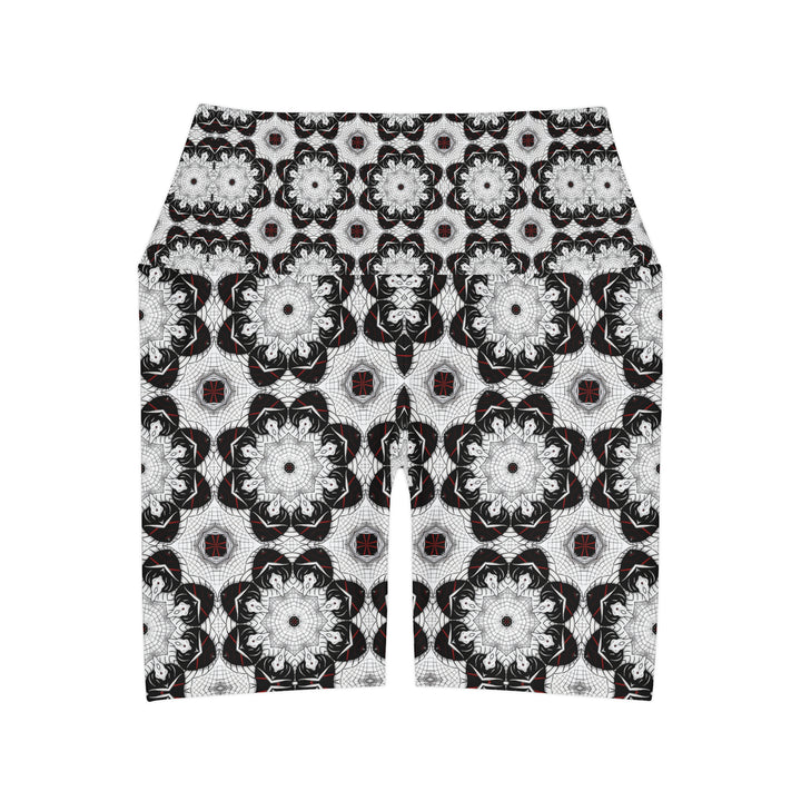 High Waisted Yoga Shorts - Classic Contrast