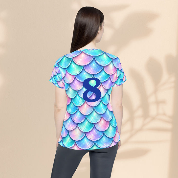 Mermaid Scale Women's Sports Jersey — xs 8