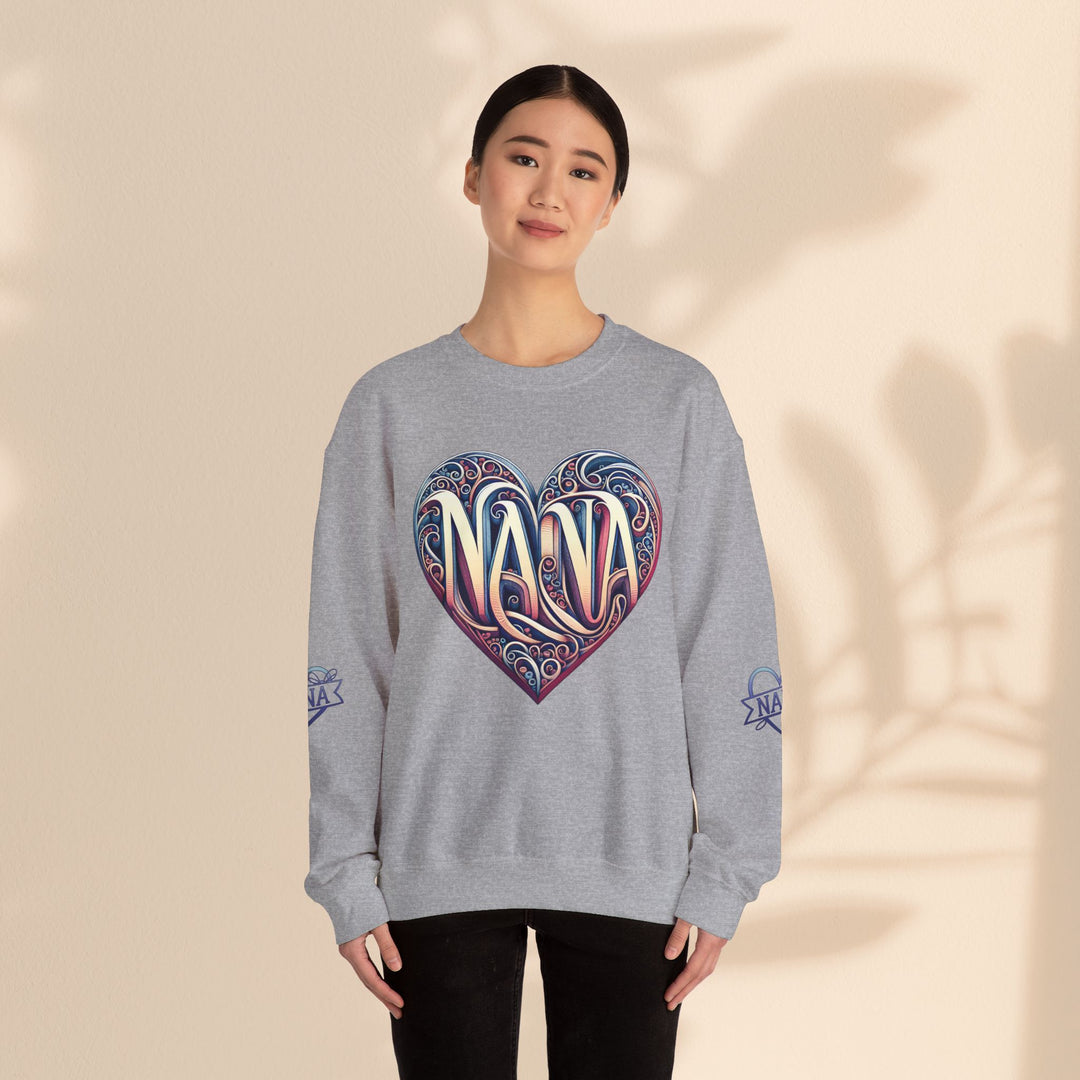 Nana Heart Design Unisex Crewneck Sweatshirt - Cozy Gift for Grandmothers