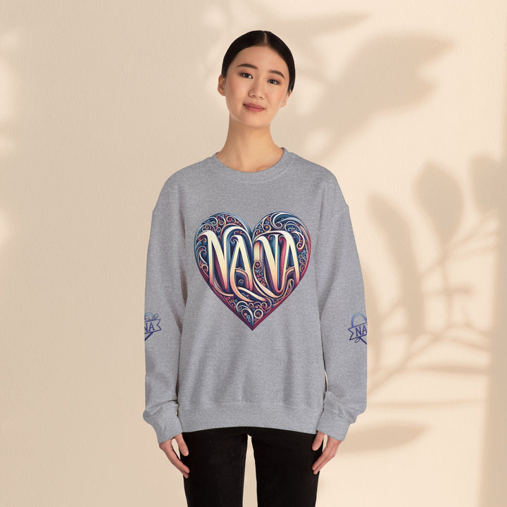 Nana Heart Design Unisex Crewneck Sweatshirt - Cozy Gift for Grandmothers