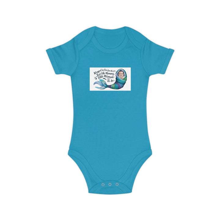 Combed Cotton Baby Bodysuit - Little Mermaid To Be