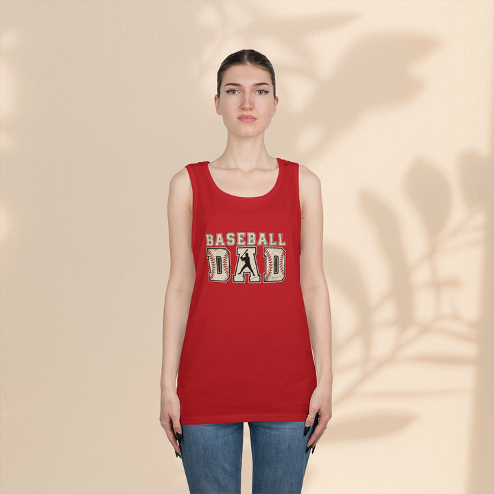 Baseball Dad Unisex Heavy Cotton Tank Top - Perfect for Summer BBQs and Game Days
