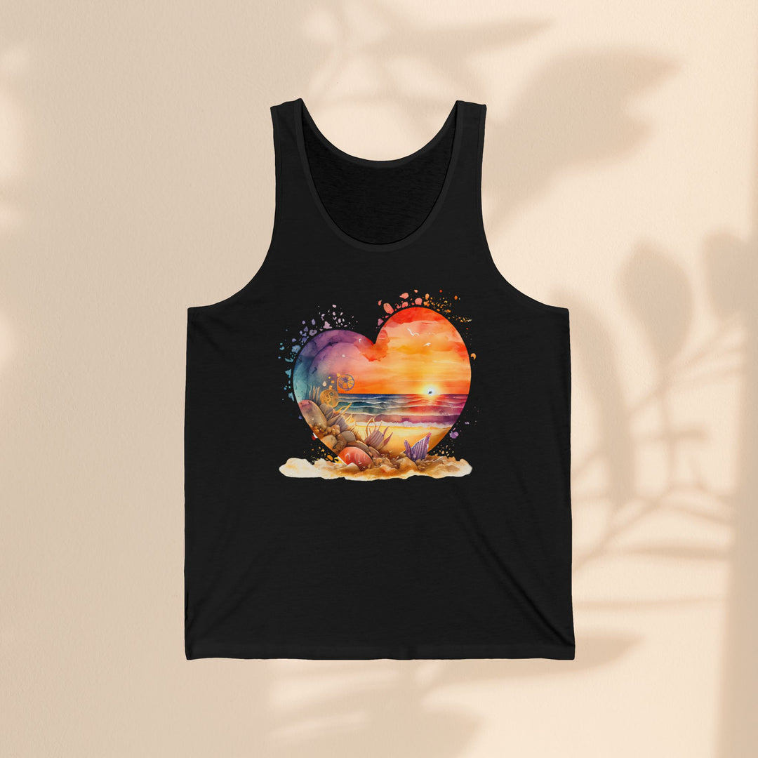 Unisex Jersey Tank - I Love The Beach