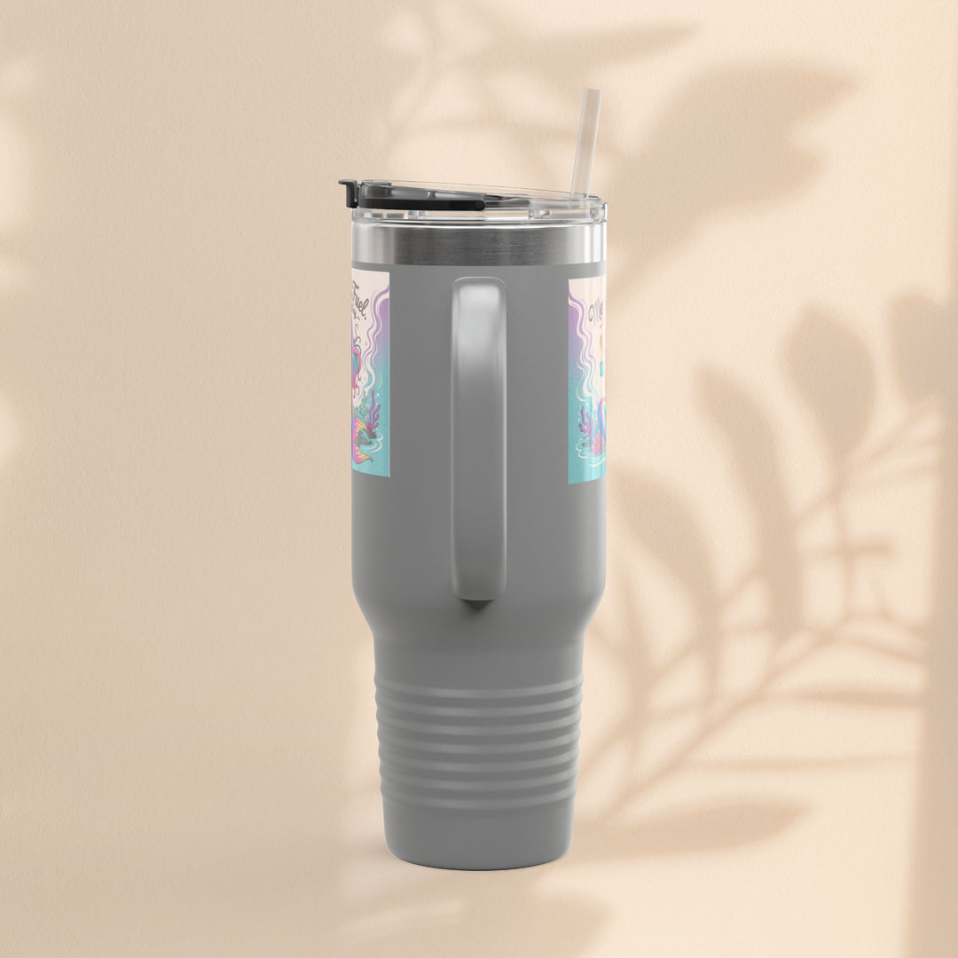 Magical Mermaid Fuel Insulated Travel Mug | 40oz Fantasy Drinkware for Beach Lovers, Gifts for Her