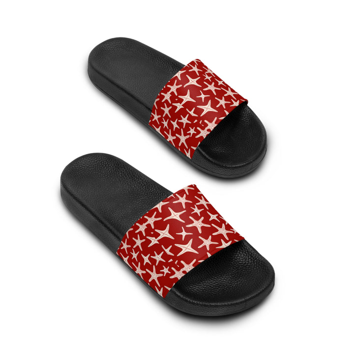 Men's Slide Sandals - Red Stars