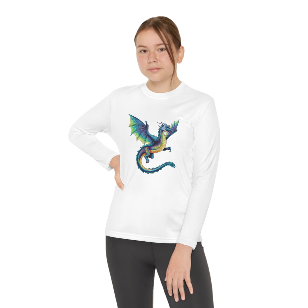 Youth Long Sleeve Competitor Tee - Electric Dragon