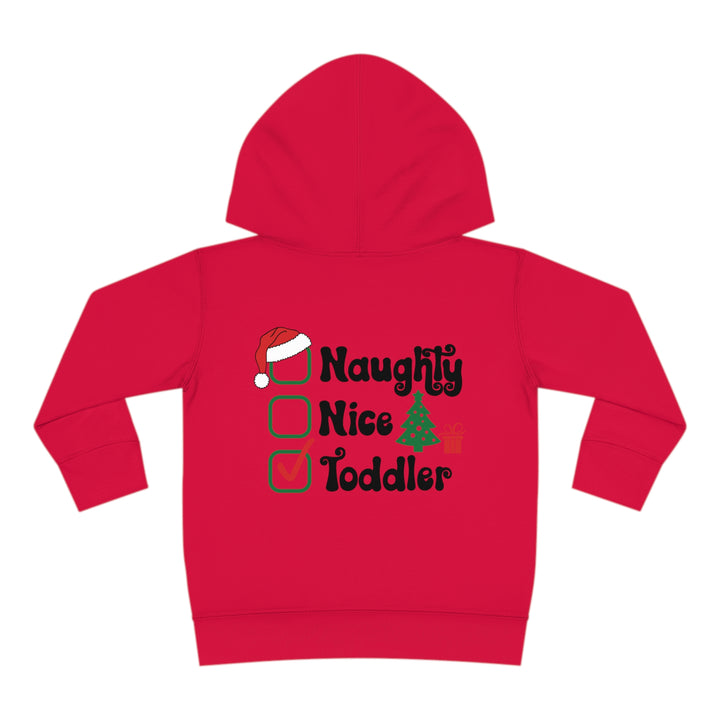 Toddler Pullover Fleece Hoodie - Naughty, Nice, Toddler