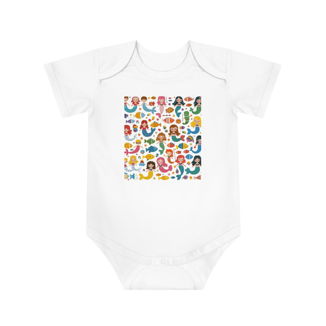 Baby Short Sleeve Bodysuit - Little Mermaids