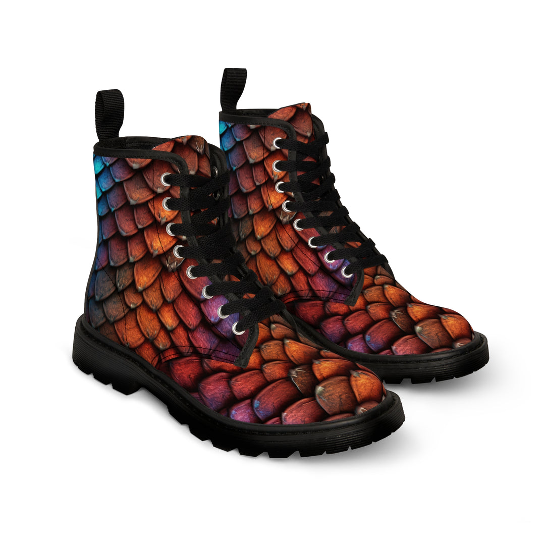 Men's Canvas Boots - Dragon Scales