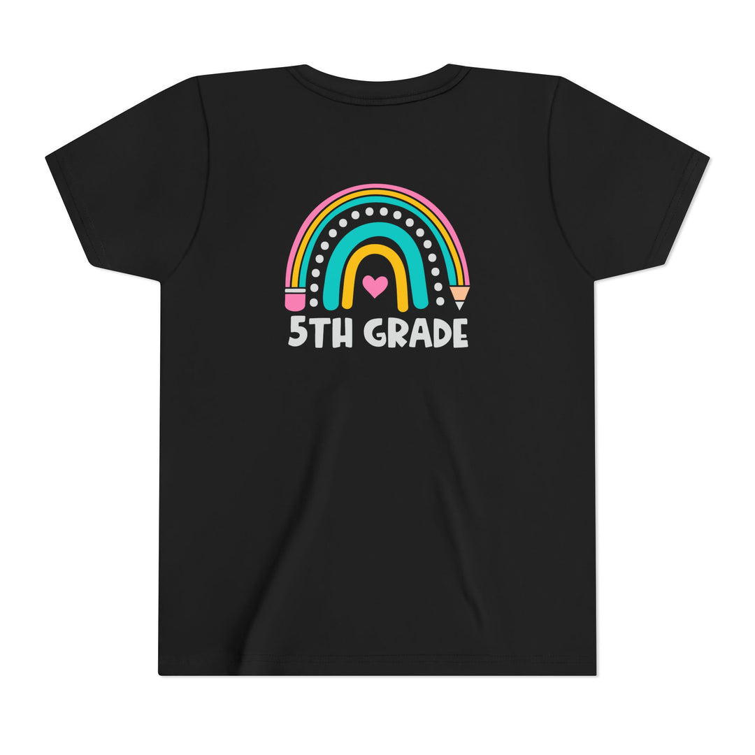 Rainbow 5th Grade Youth Tee, Back to School Shirt, Kids Birthday Gift, Elementary Student Apparel, Classroom Outfit, Fun Kids Wear