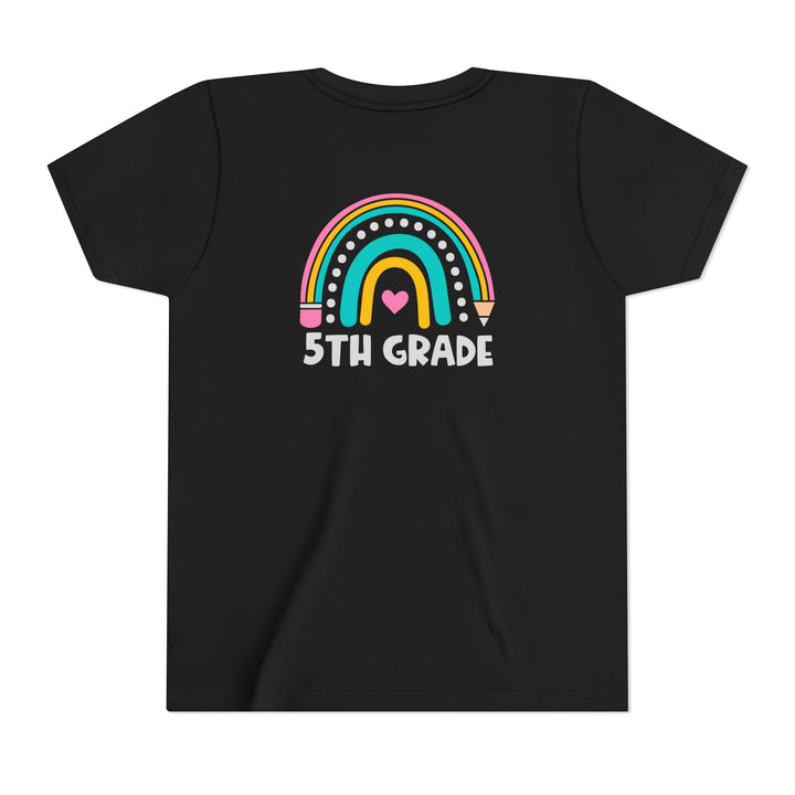 Rainbow 5th Grade Youth Tee, Back to School Shirt, Kids Birthday Gift, Elementary Student Apparel, Classroom Outfit, Fun Kids Wear