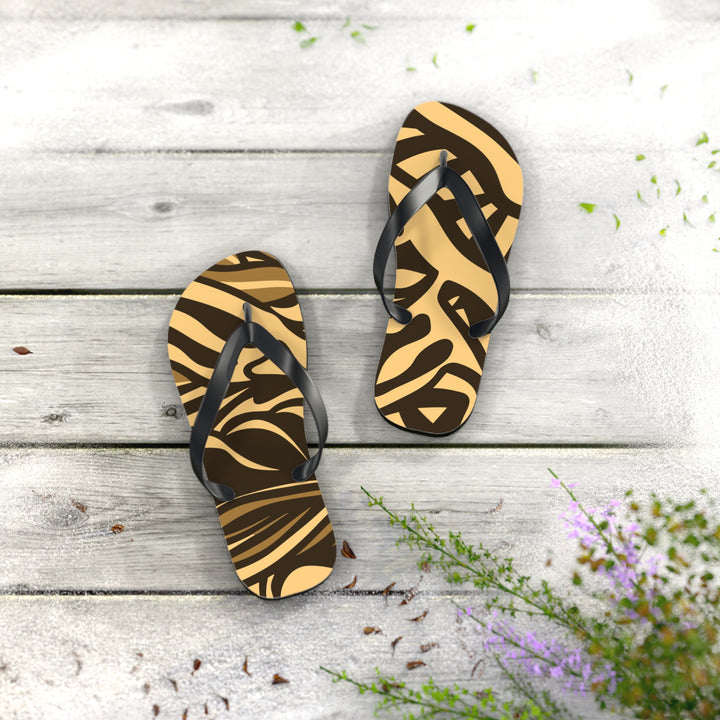 Flip Flops - Orange Tribal