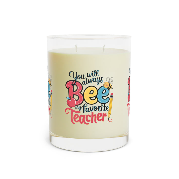 Scented Candle - Full Glass, 11oz - Bee My Favorite Teacher