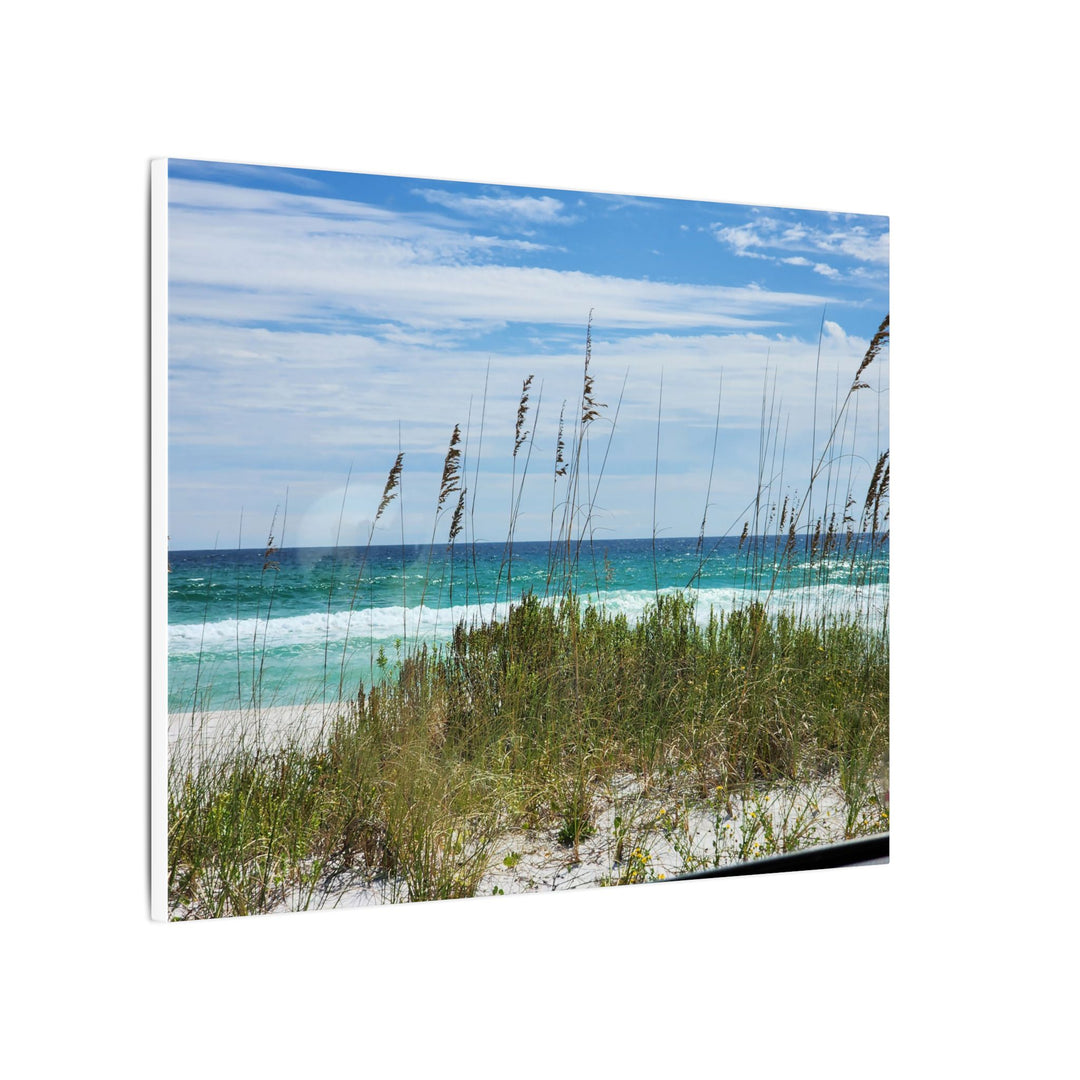 Coastal Dune Beach Canvas Print – Waves and Sea Oats Wall Art