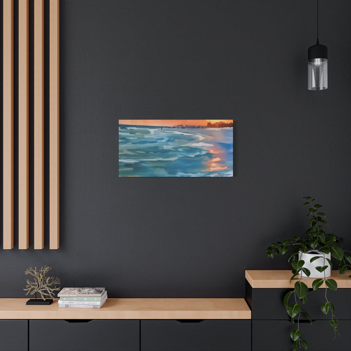Coastal Sunset Canvas Art – Ocean and Beach Wall Décor