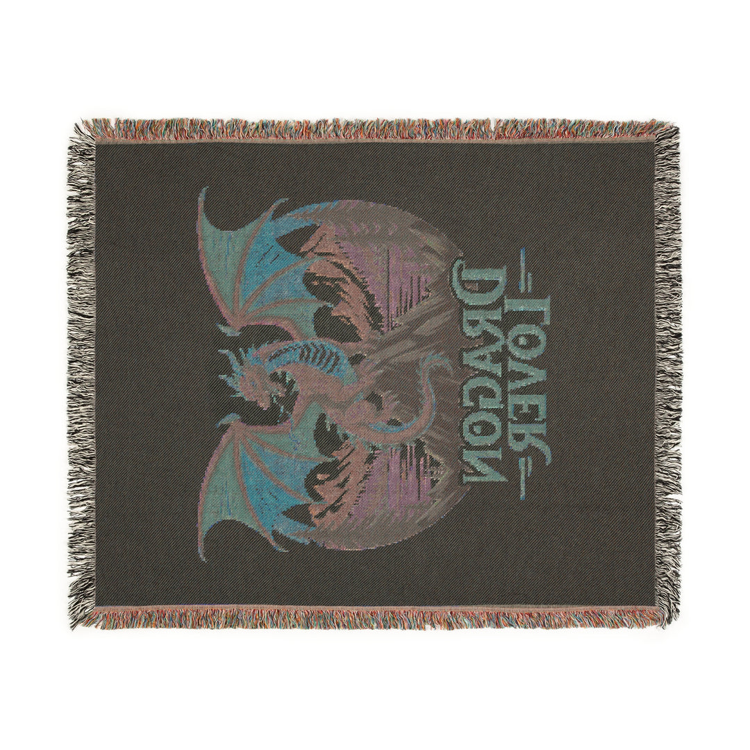 Dragon Lover Woven Blanket – Cozy Fantasy Throw, Unique Home Décor & Gift for Mythical Creature Fans