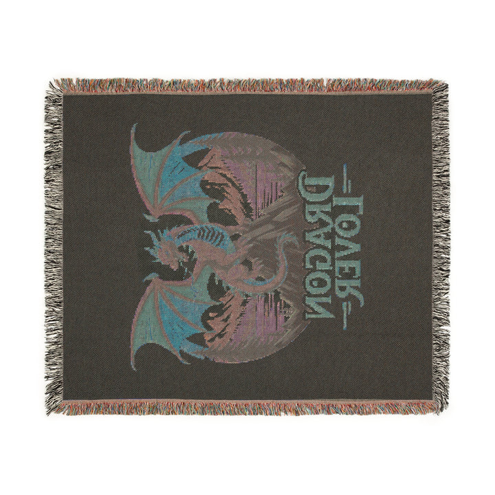 Dragon Lover Woven Blanket – Cozy Fantasy Throw, Unique Home Décor & Gift for Mythical Creature Fans