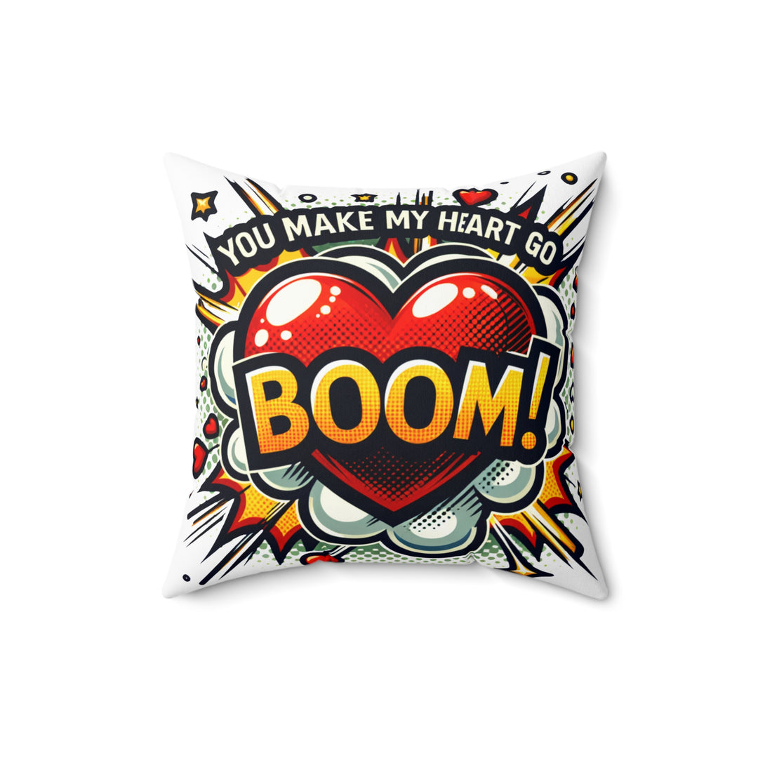 Spun Polyester Square Pillow - BOOM!