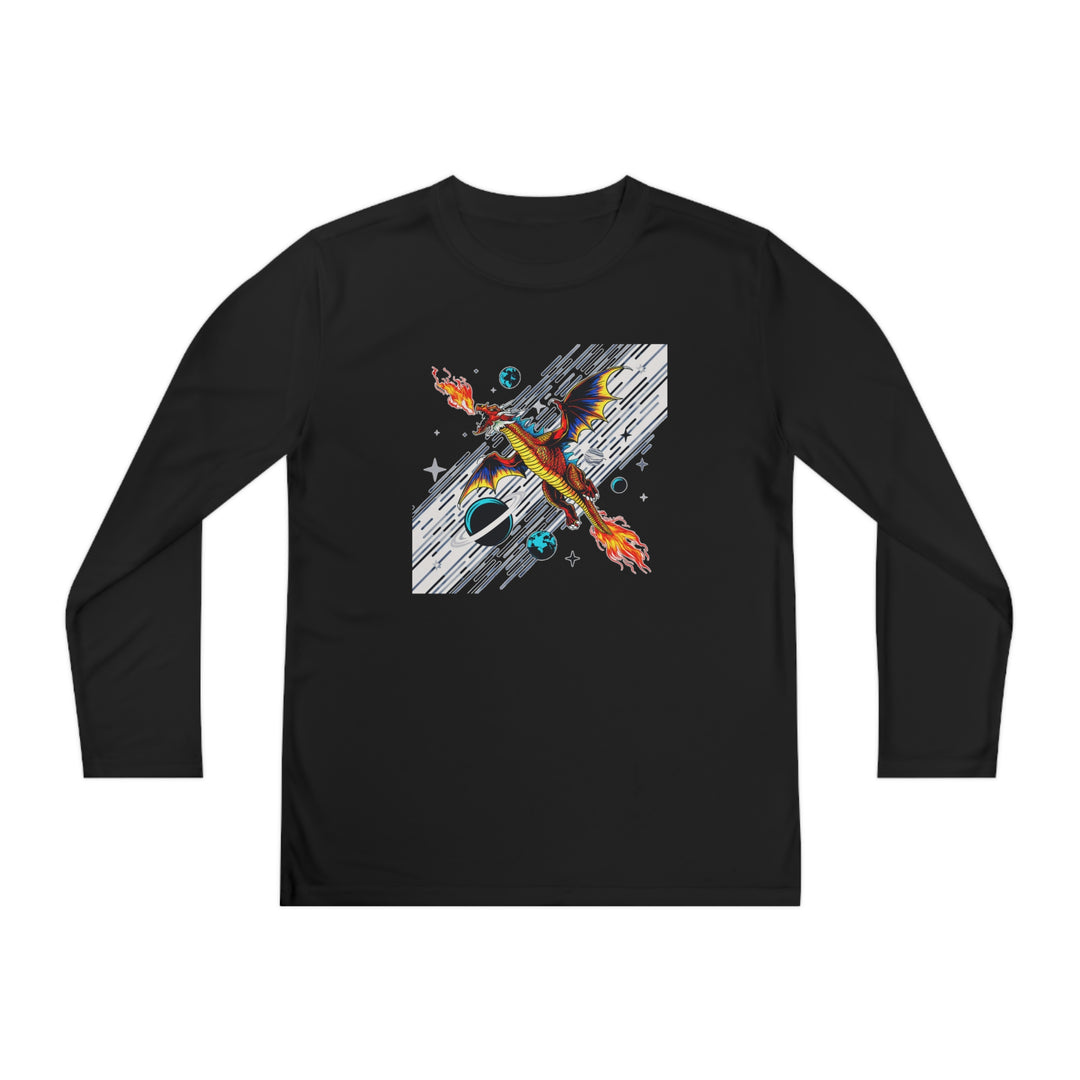 Youth Long Sleeve Competitor Tee - Galaxy Dragon