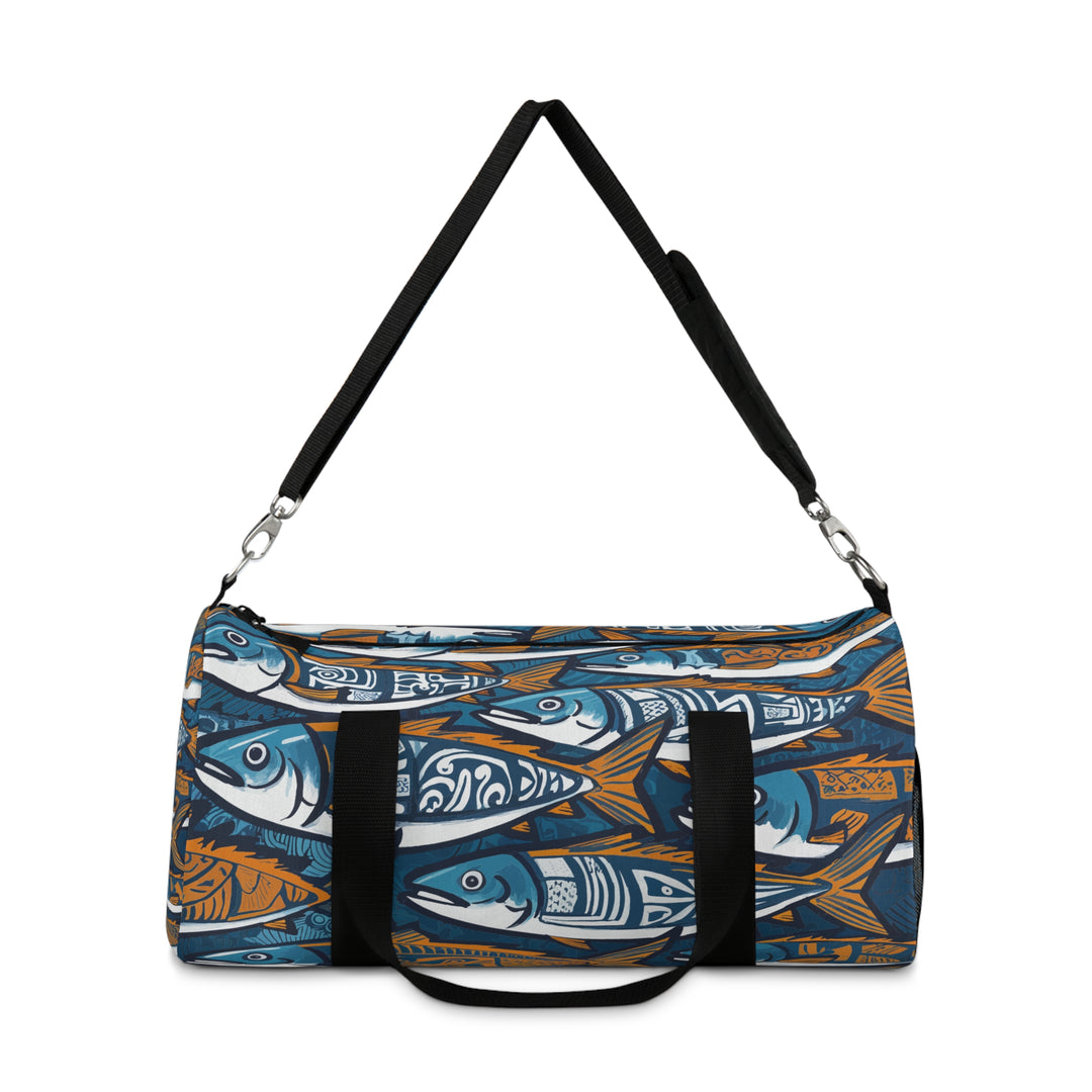 Duffel Bag - Fish Tribal Blue