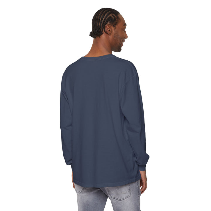 Unisex Garment-dyed Long Sleeve T-Shirt - Eating Christmas Cookies For Two