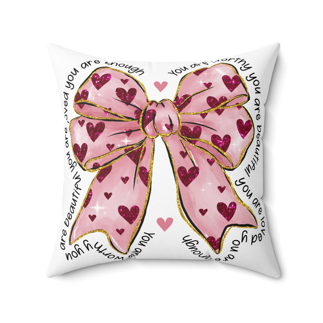 You Are Loved Spun Polyester Square Pillow