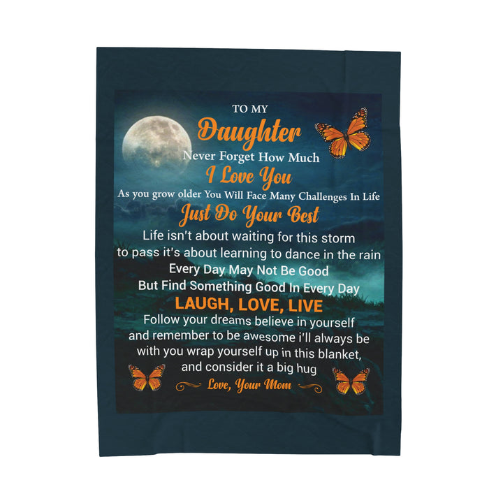 Velveteen Plush Blanket - Daughter Love Message