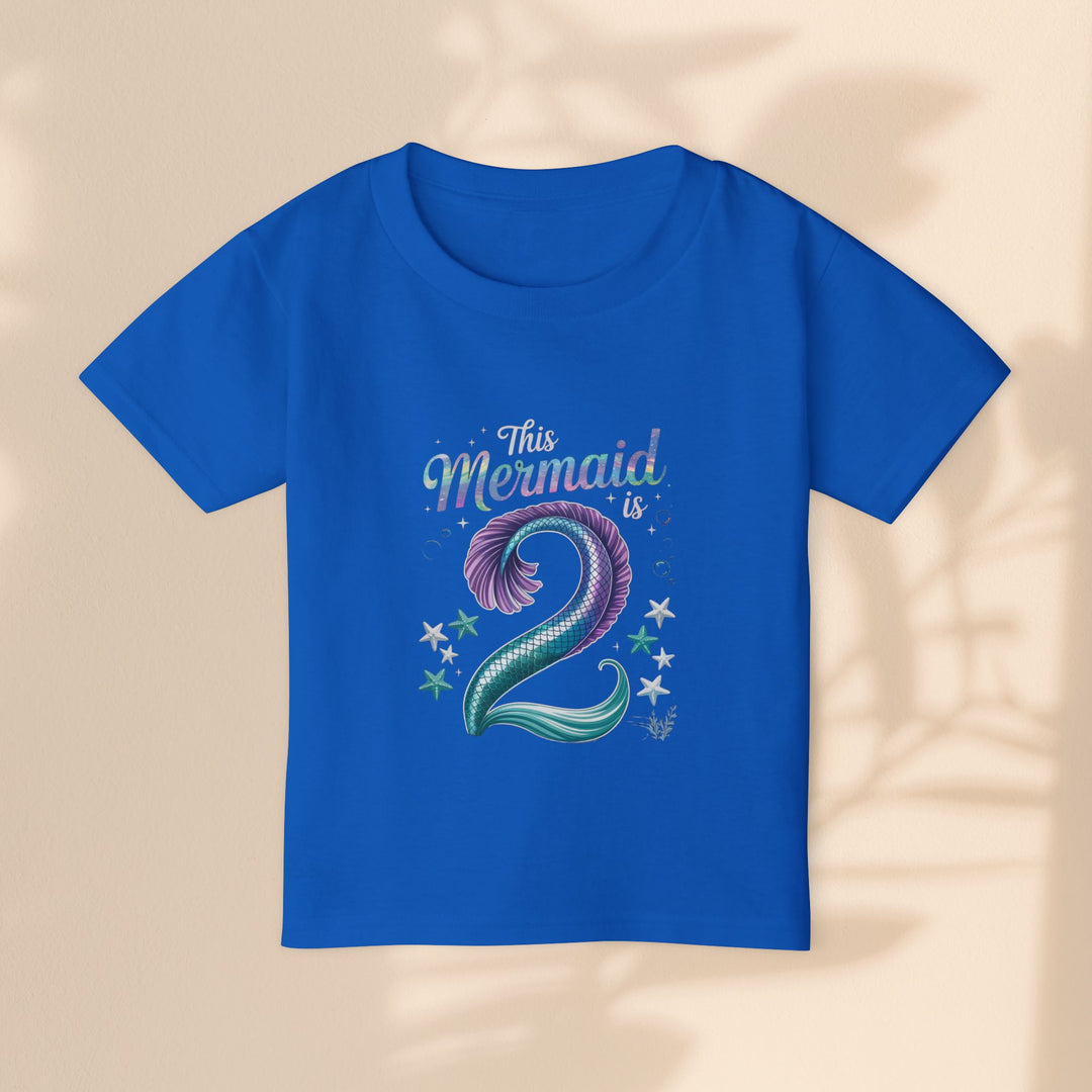 2 year old Mermaid Toddler T-Shirt | Cute Birthday Shirt, Kids Apparel, Toddler Gift, Mermaid Theme, Ocean Birthday Party