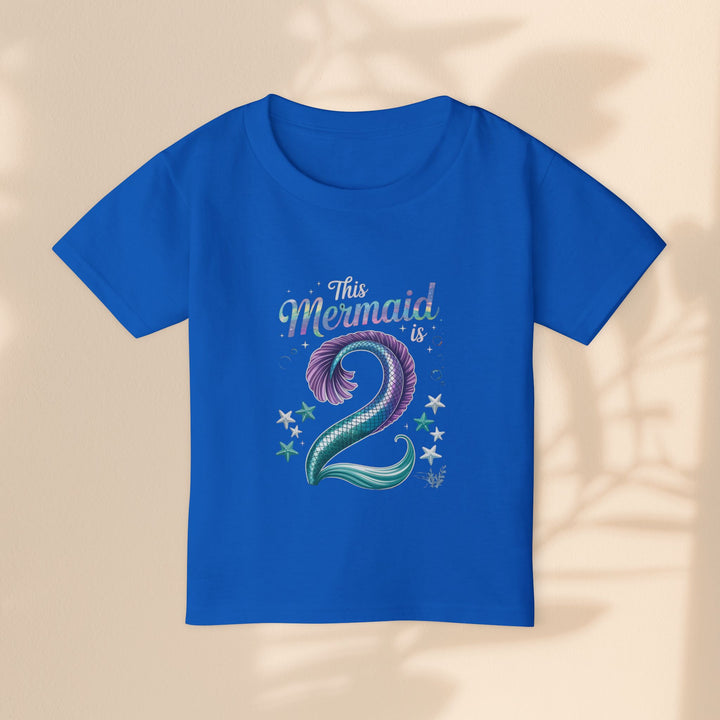 2 year old Mermaid Toddler T-Shirt | Cute Birthday Shirt, Kids Apparel, Toddler Gift, Mermaid Theme, Ocean Birthday Party